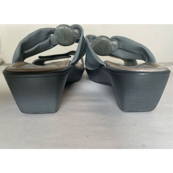 Naot Pinotage Pewter Stretch Leather Wedge Sandal size 7.5 - Picture 8 of 12